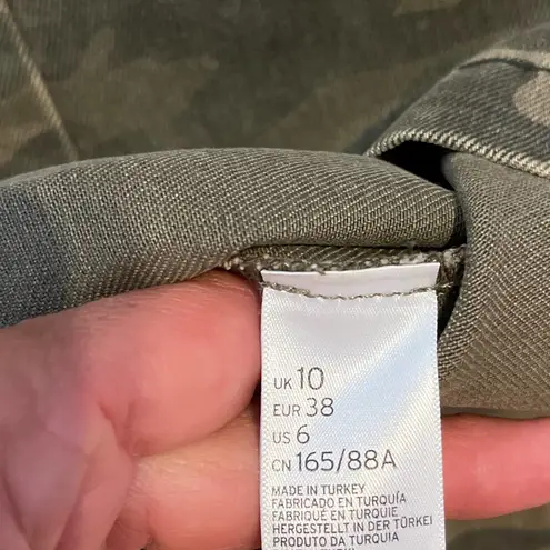 Topshop  Camo zip front denim dress