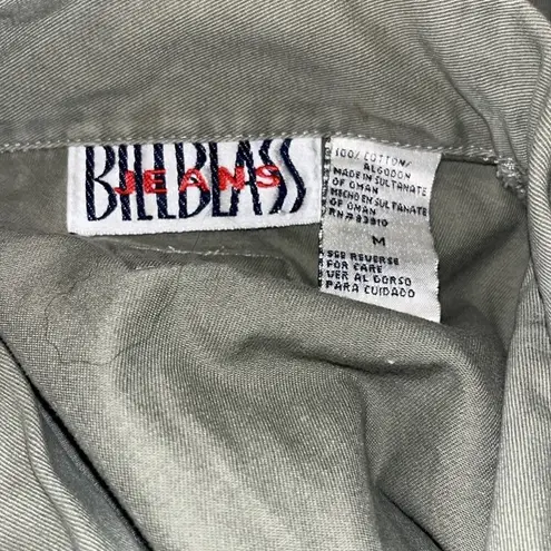 Deadstock NEW Vintage Bill Blass jean denim jean jumper dress 90s safari dress Size M