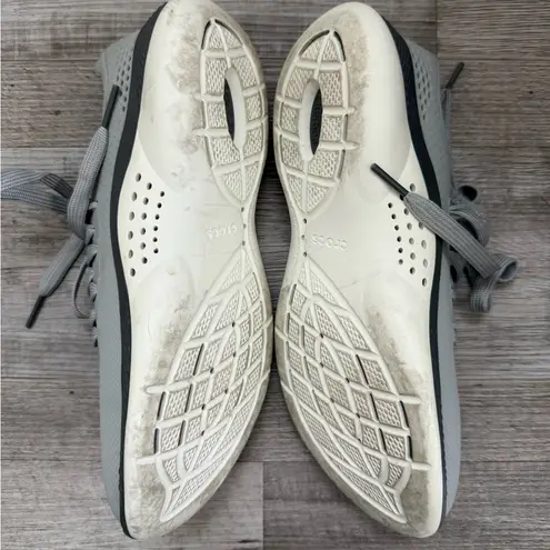 Crocs  Women’s Sz 7 Lite Ride Sneaker Shoes Lace Up 360 Pacer in Gray