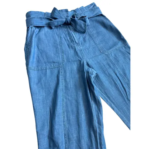 Boden‎ Pleated Paperbag Utlity Chambray Jogger Pants Blue Size 8 Petite - Image 6