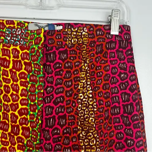 NWT Ohema Ohene Dee Print Clash High Waisted Trousers Colorful Animal Size US 4 Pink