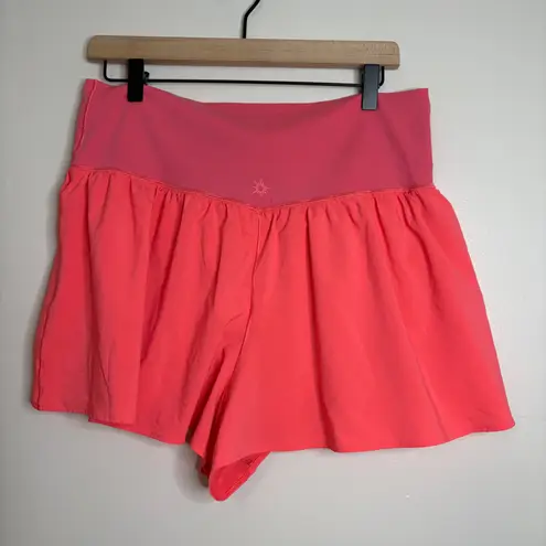 OFFLINE by Aerie Coral Pink Flowy Pleated Athletic Shorts XL