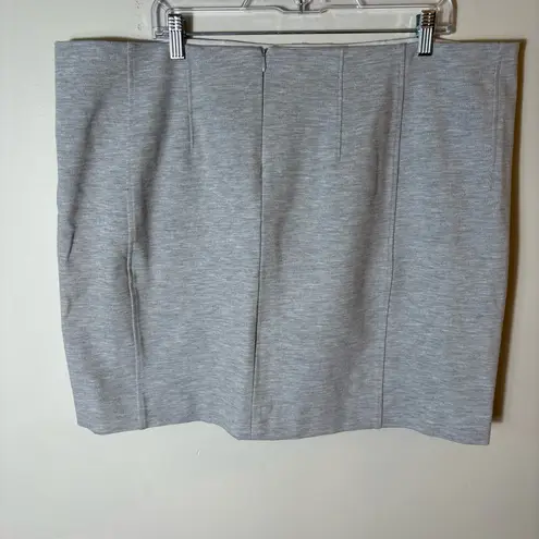 MM.LaFleur The Crosby Skirt Twill Ponte Light Heather Gray Size +3 (3X / 22–24)