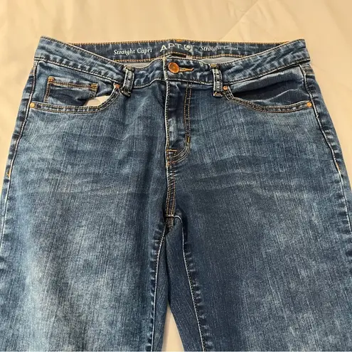 Apt. 9  straight capri acid wash jeans