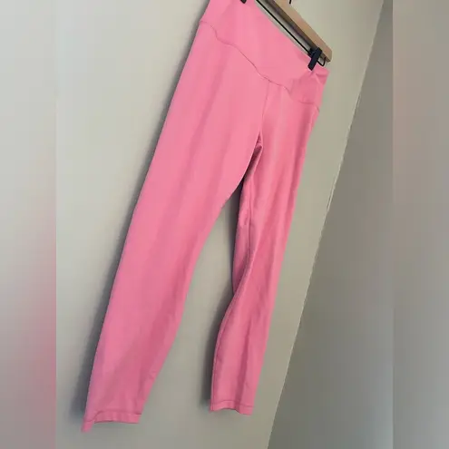 Yogalicious Bubble gum pink  ankle length leggings never worn size large