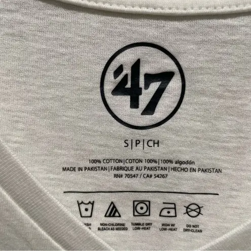 47 Brand Miami Dolphins Short Sleeve Tee White and Teal Women’s Size Small NWT