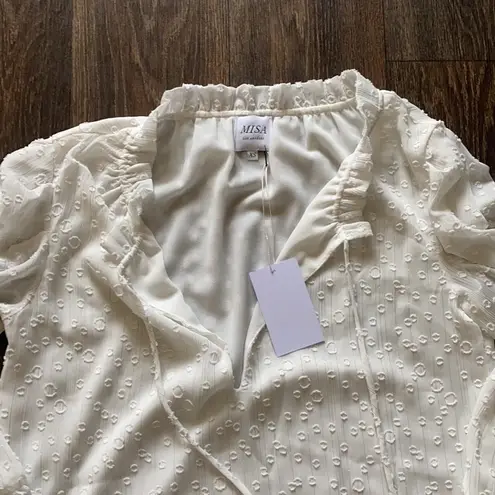 MISA Los Angeles Siena Top in Pearl Clip Dot