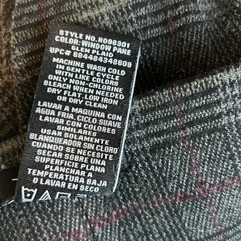 Tahari High-Rise Plaid Knit Pull On Pant, Large