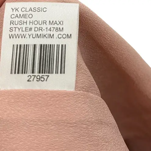 Yumi Kim NWT Rush Hour Wrap Maxi Dress Women’s Size Small Cameo Satin Gown