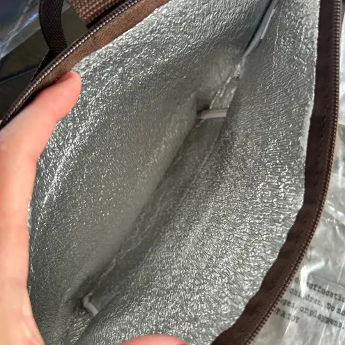 Thirty One New deadstock thermal tote lunch coffee and tea novelty print retro Blue