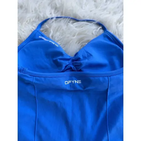 DFYNE Impact Longline Strappy Top Electric Blue Size Medium