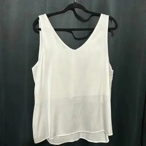 Ekouaer Silky Satin Cami White Size 2X