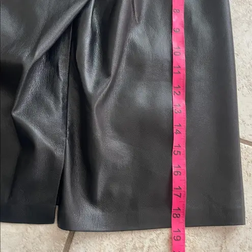 NANUSHKA Milo Sarong Vegan Leather Mini Skirt Black Size XS