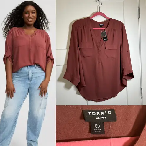 Torrid Large  v neck dress top