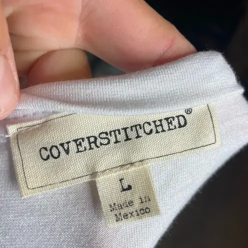 NWT Overstitched Womens White "I'm A Cool Mom" Graphic Tee Size Large