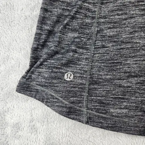 Lululemon 5 Mile Long Sleeve Heathered Black Top Women's Size 4 (?)