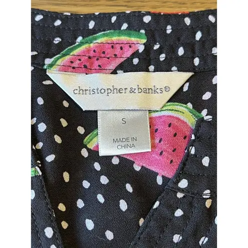 Christopher & Banks women Sleeveless Size Small Fruit Beach Travel Lightweight