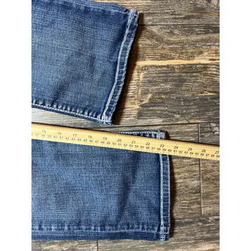 BKE Tenley Crop Capri Jeans Medium Wash Low Rise Stretch Bling Pockets Women 29