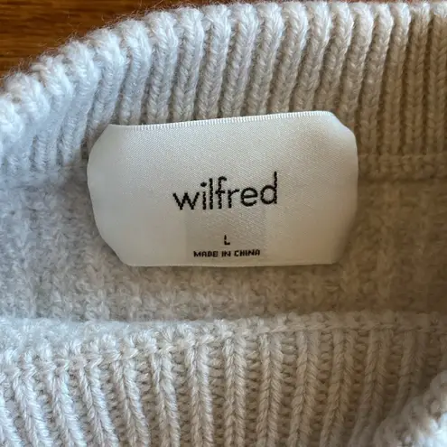 Aritzia Wilfred Cropped Merino Wool Sweater. Size L. NWOT