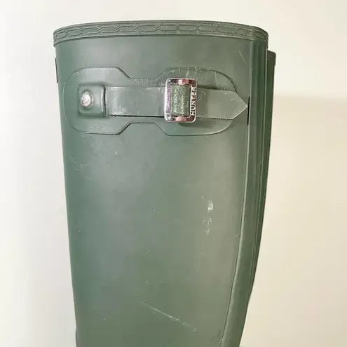 Hunter  Women's Green Adjustable Waterproof Original Tall Rain Boots Size 8M / 9W