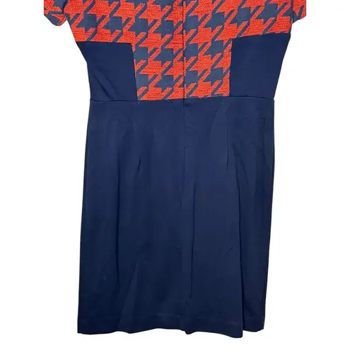 Hutch Anthropologie Women Sheath Dress Houndstooth Career Short Sleeve Size 4