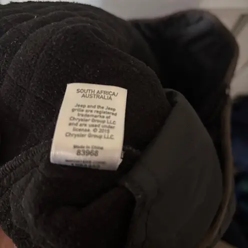 Jeep Black Quilted Puffy Vest Brown Trim Women's Size XL Gorpcore Outdoor Layer