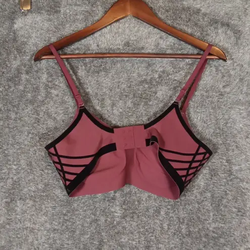 Honeylove Silhouette Wireless Womens Bra Velvet Trim Size Medium Color Fig