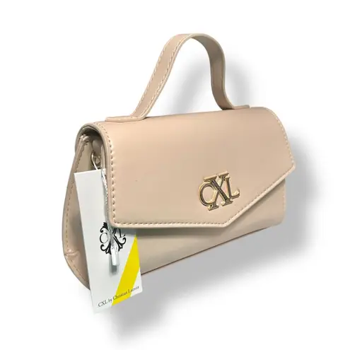 Christian LaCroix New CXL by Laine Panna Cotta Beige Matte Patent Crossbody Bag