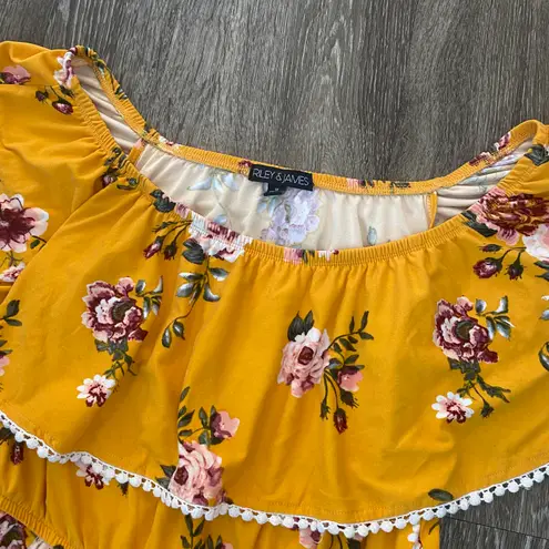 Riley & James Womens Yellow Romper - M