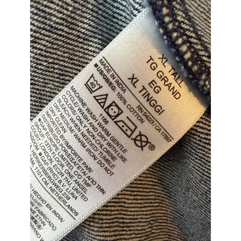 Gap  Denim Dress Jean size XLT XL Tall Extra large Popover A Line Pockets Y2K 80s - Image 5