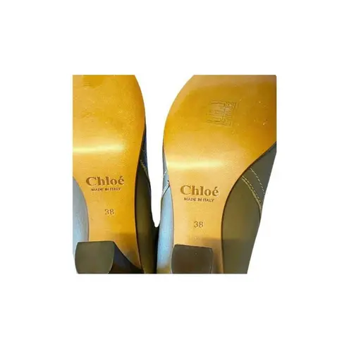 Chloé CHLOE Tucson Gray Boots Leather Adjustable Belt Knee High Tall Italy EU 38 /7.5