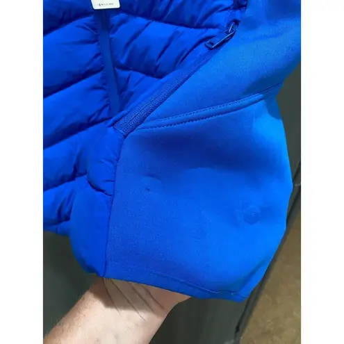 Bernardo Fitted Neoprene Insert Vest Women's Large Blue Full Zip Sleeveless C6