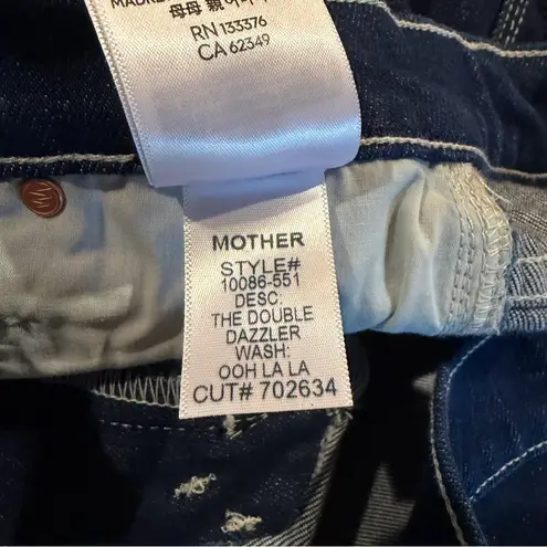 MOTHER The Double Dazzler Skinny Jeans in Ooh La La 24 NWT Dark Wash High Rise Blue
