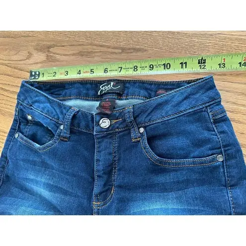 Earl Jean Womens Skinny Ankle Jeans 4 Medium Wash Denim Stretch Mid Rise Fall