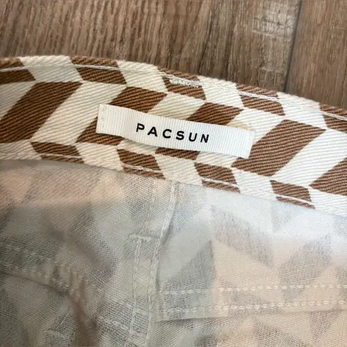 PacSun  Brown and White Chevron Pants