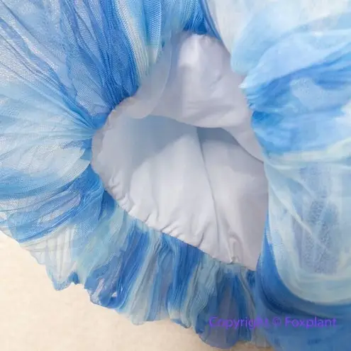 Hutch Anthropologie One-Shoulder Bubble Dress in BLUE CLOUD, size 16