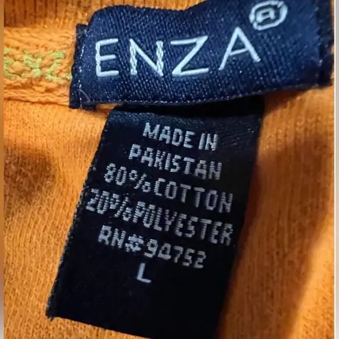 Vintage Enza Scarecrow Sweatshirt Unisex L Orange Cozy Fall Size L