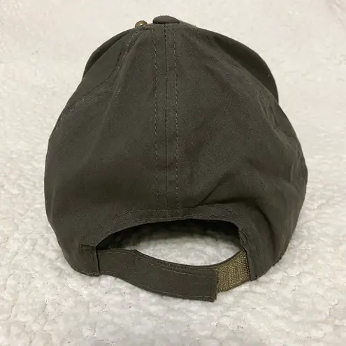 Olive Green Studded Cotton Velcro Strapback Cap