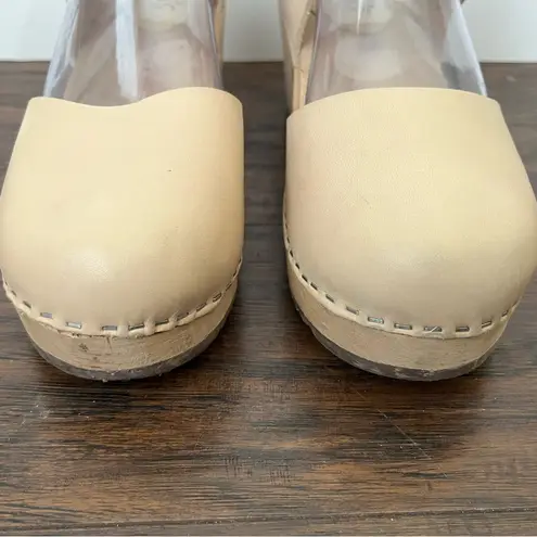 Lotta from Stockholm leather clogs cream tan 41 US 10