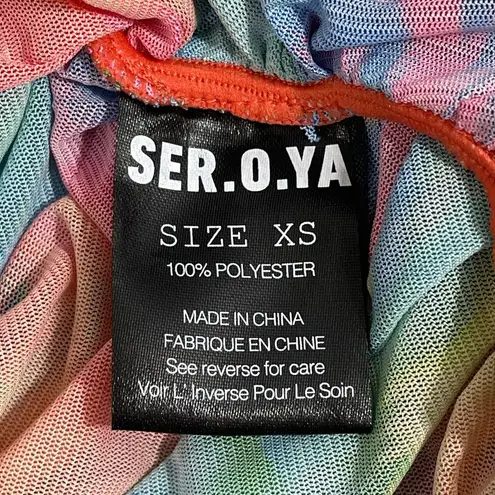 NWT SER.O.YA Janey Multicolor Top Size XS Abstract Palm SER. O. YA Pink