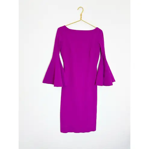 Chiara Boni La Petite Natalia Bell Sleeve Dress Size 44 Purple Quiet Luxury