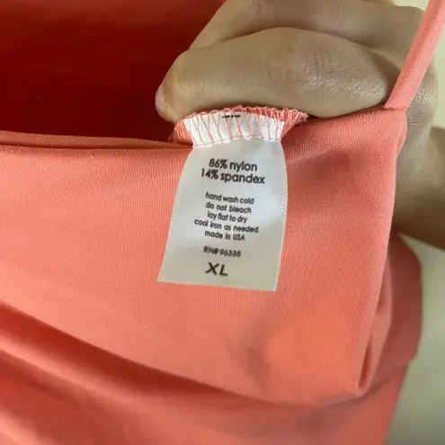 Susana Monaco NWT Revolve Size XL Tank Dress Peach Blush Ruched Slit Maxi Length