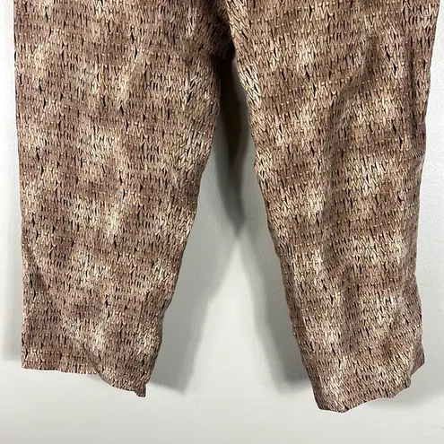 Dana Buchman Brown Retro Linen Silk Blend Crop Pants