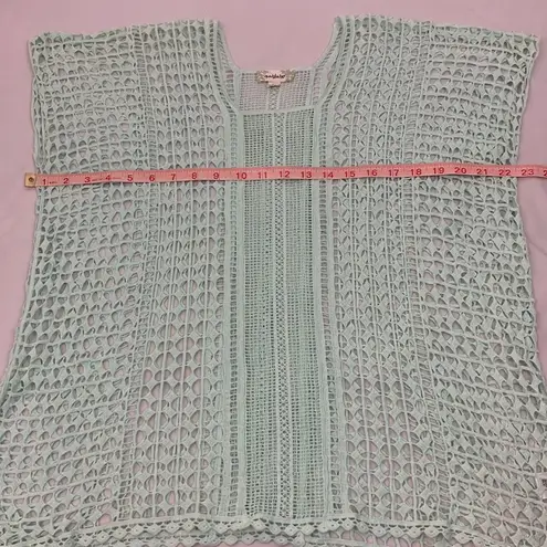 Nurture Mint Green Crochet Women's Top size medium