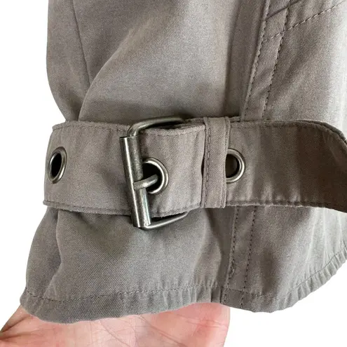 Be cool Gray Faux Suede Full Asymmetrical Zip Lightweight Jacket Size L