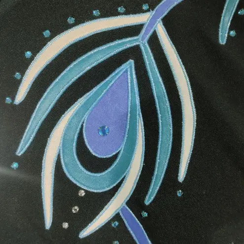 Jacket Size XL1849 Authentic Ranchwear Rodeo Black Turquoise Peacock Feather