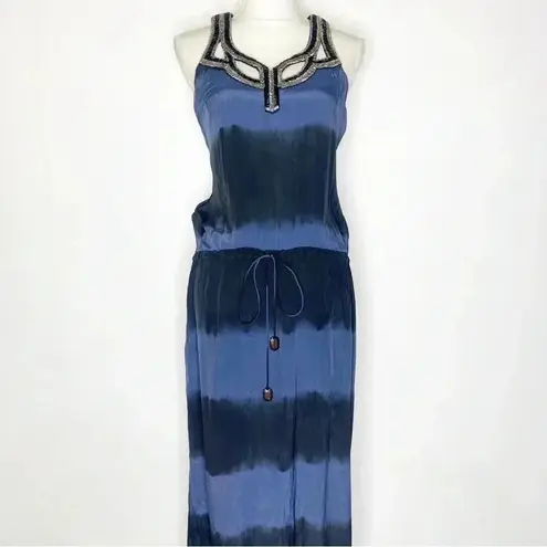 Karina Grimaldi x Revolve Beaded Silk Maxi Dress Size Small