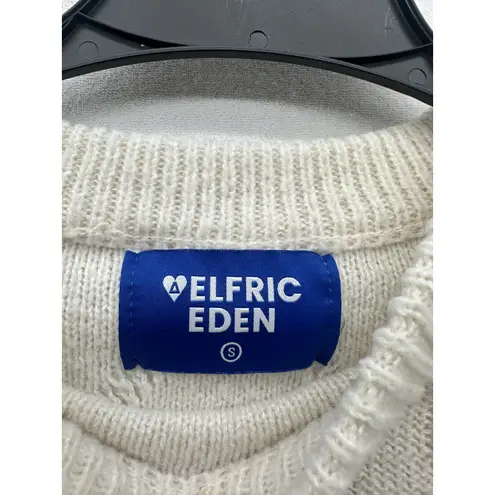 Elfric Eden Oversized Cable Knit Sweater Unisex Color Ivory Size Small