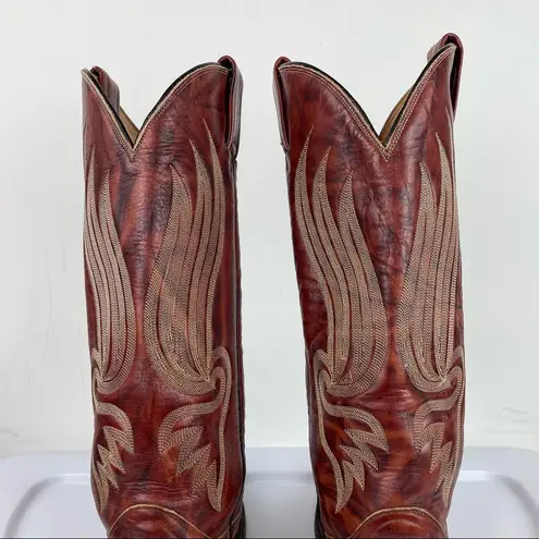 Tony Lama Gold Label Womens Western Cowgirl Boots Red Leather Sz 5 B