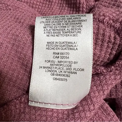 Anthropologie Saturday Sunday Waffle Knit Cutout Swing Tee Medium Women’s Mauve